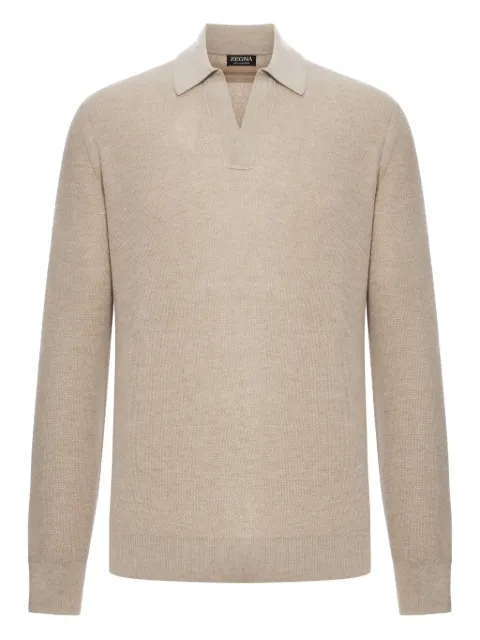 Zegna cashmere polo sweater 