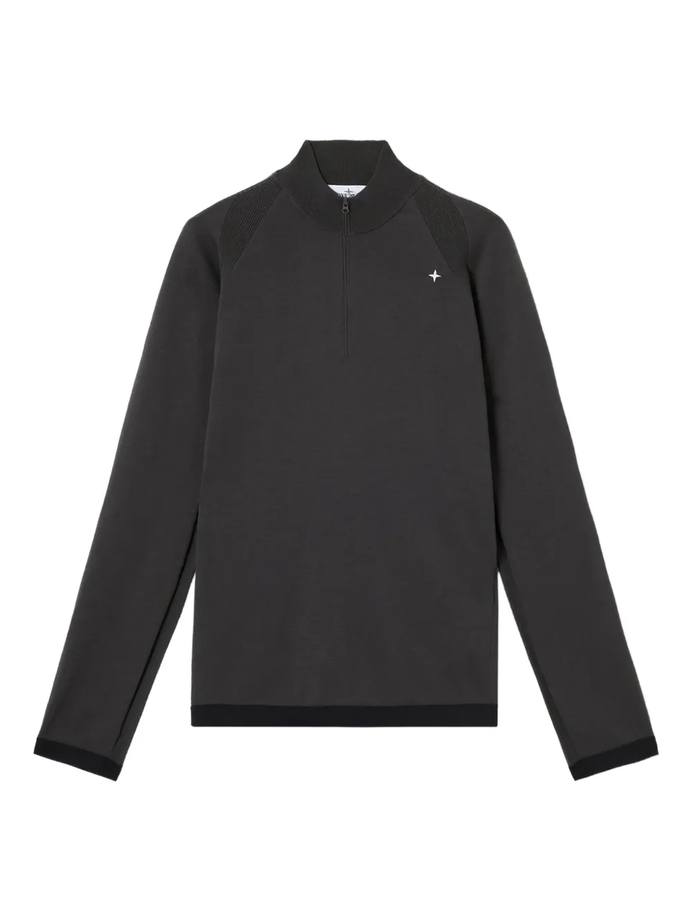 Stone Island Compass-badge half-zip sweatshirt - グレー Stone Island Compass-badge half-zip sweatshirt - グレー