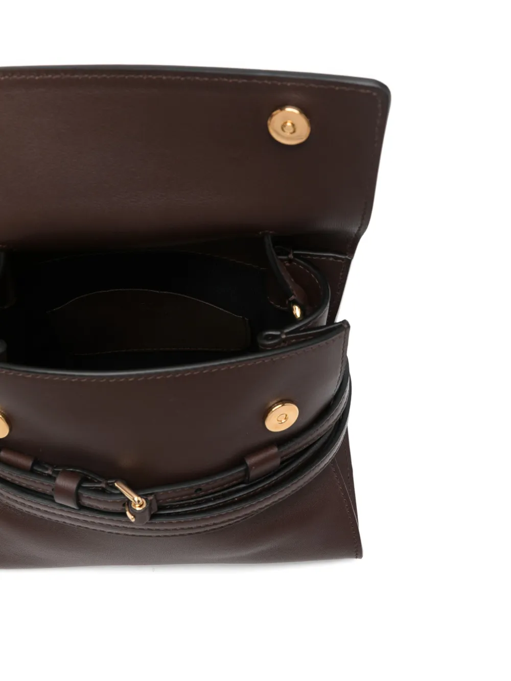 Moschino Tie Me kleine shopper met gespbandje Bruin