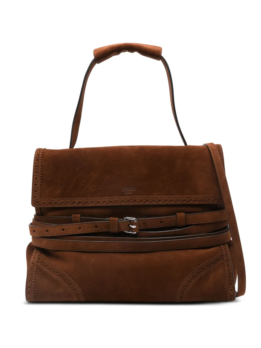 Moschino Tie Me ハンドバッグ M - ブラウン