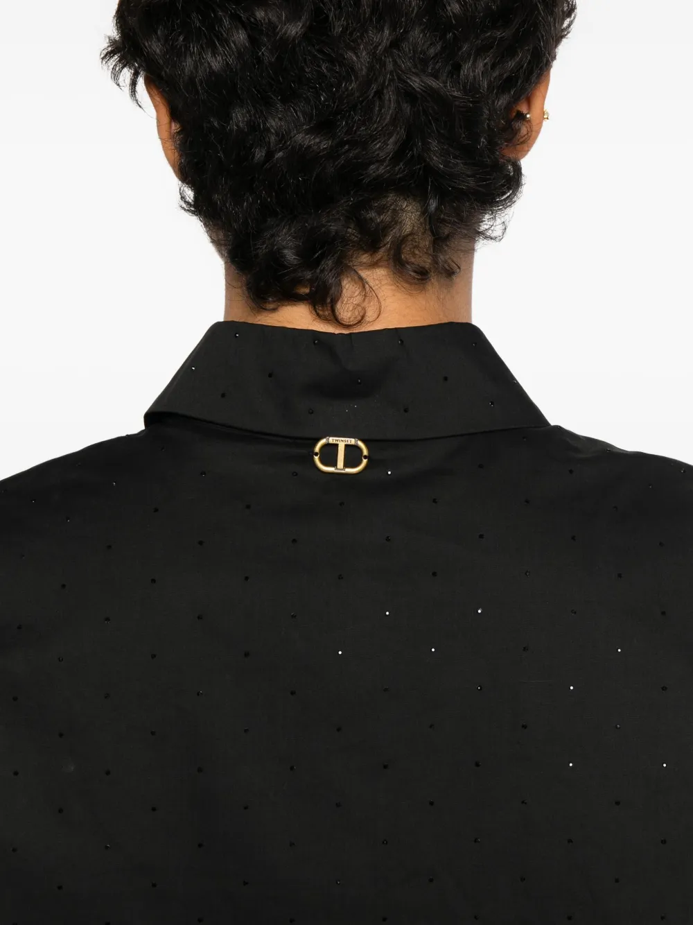 TWINSET Blouse met verfraaide knoop Zwart