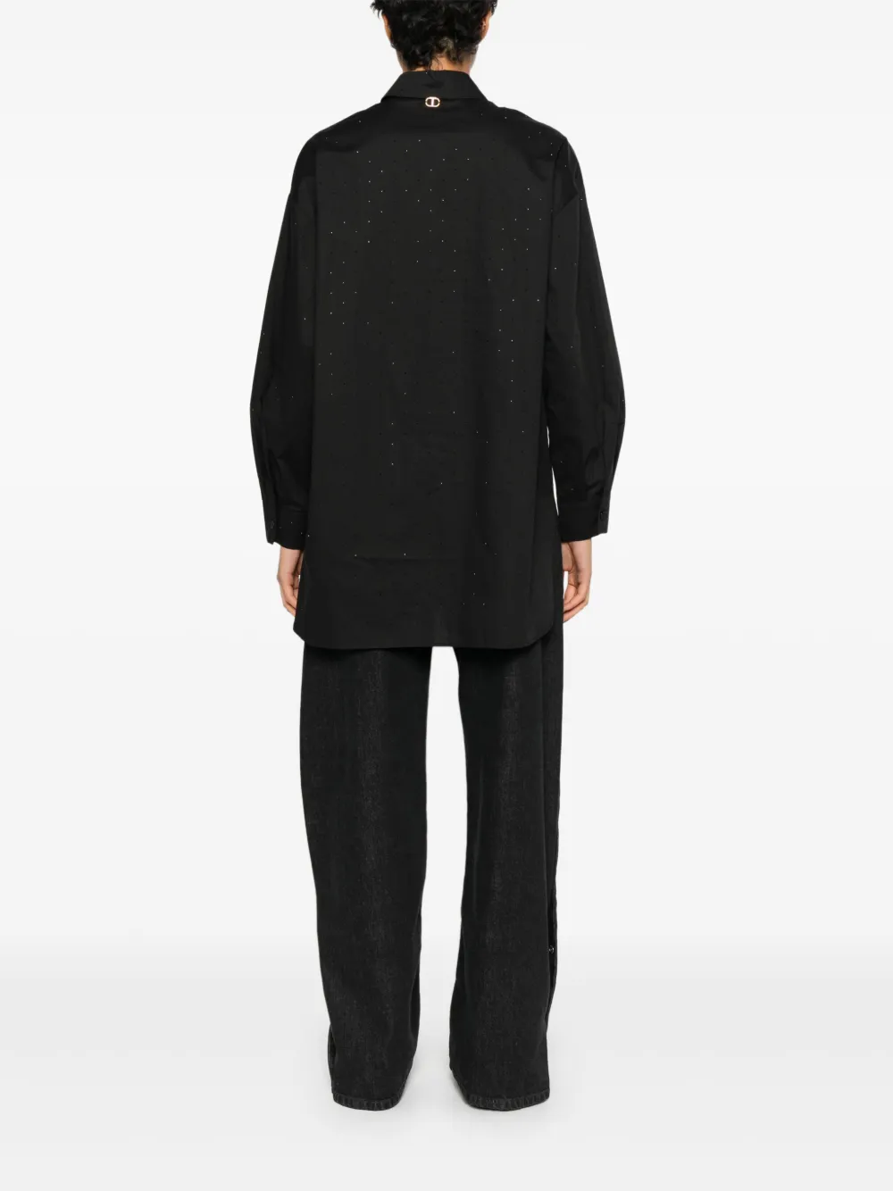 TWINSET Blouse met verfraaide knoop Zwart