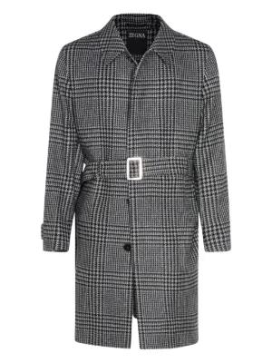 【新品】LOVELESS ヘリンボーンチェックダブルコート ウールカシミヤグレンチェック ダブルブレストコート （ピーコート