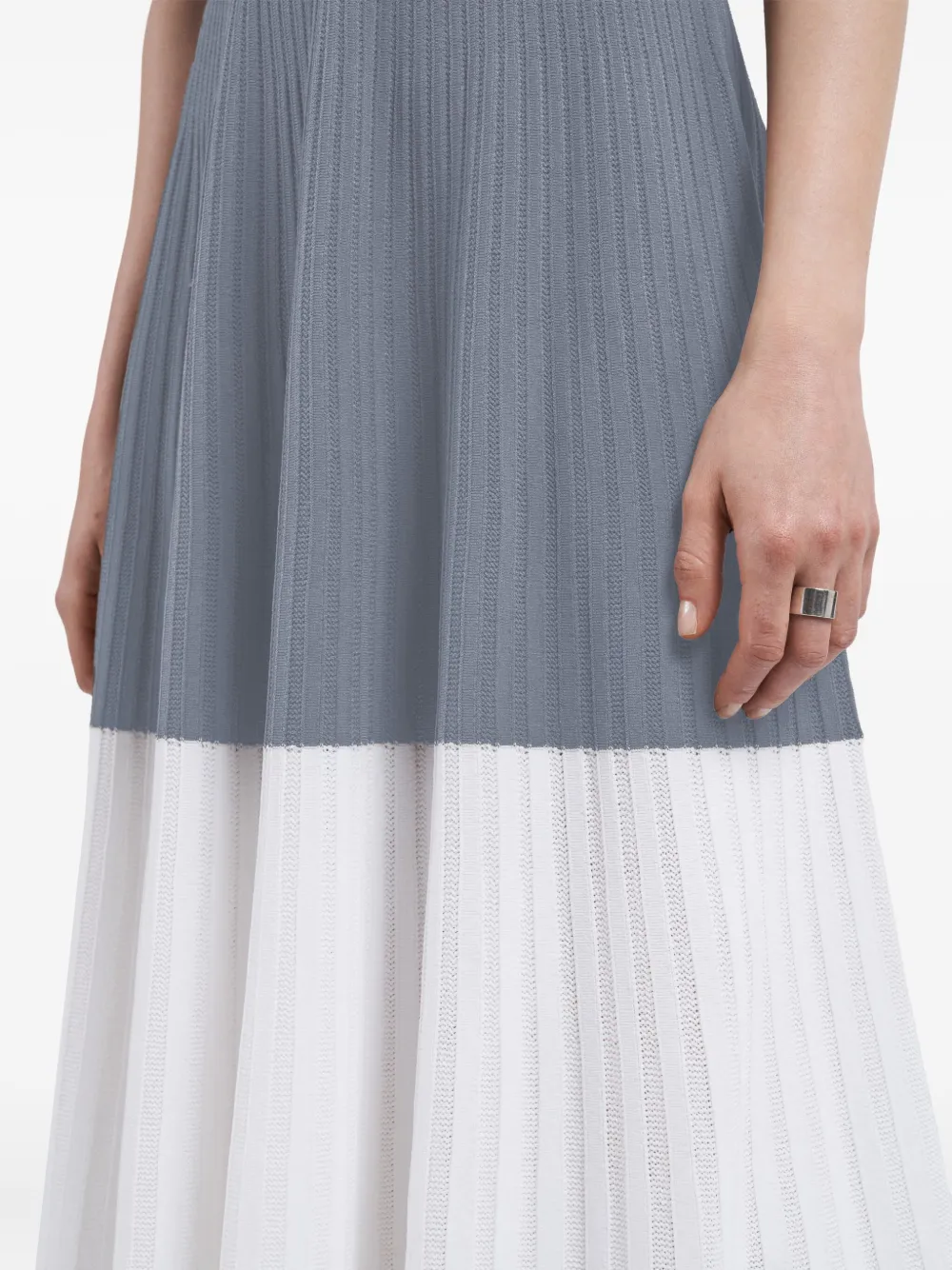 Maria Mcmanus Color Block Square-neck Midi Dress In Multi