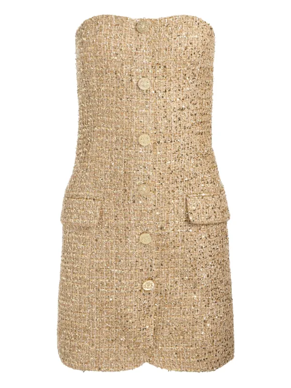 princess polly baby blue dress self-portrait Tweed Dress main image 1