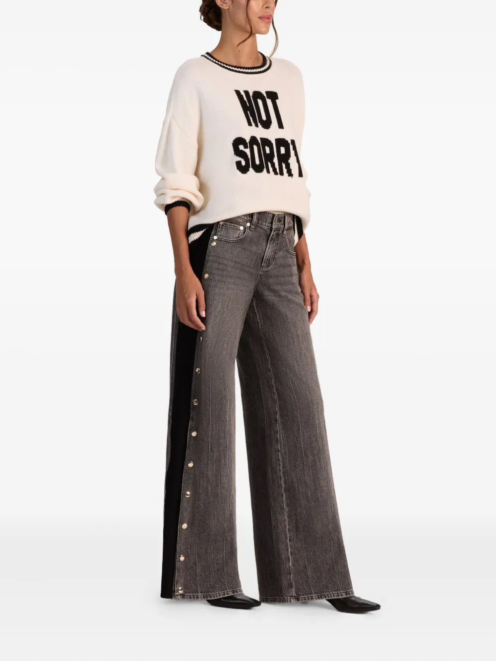 Alice And Olivia Ogden Not Sorry Pullover In Multi