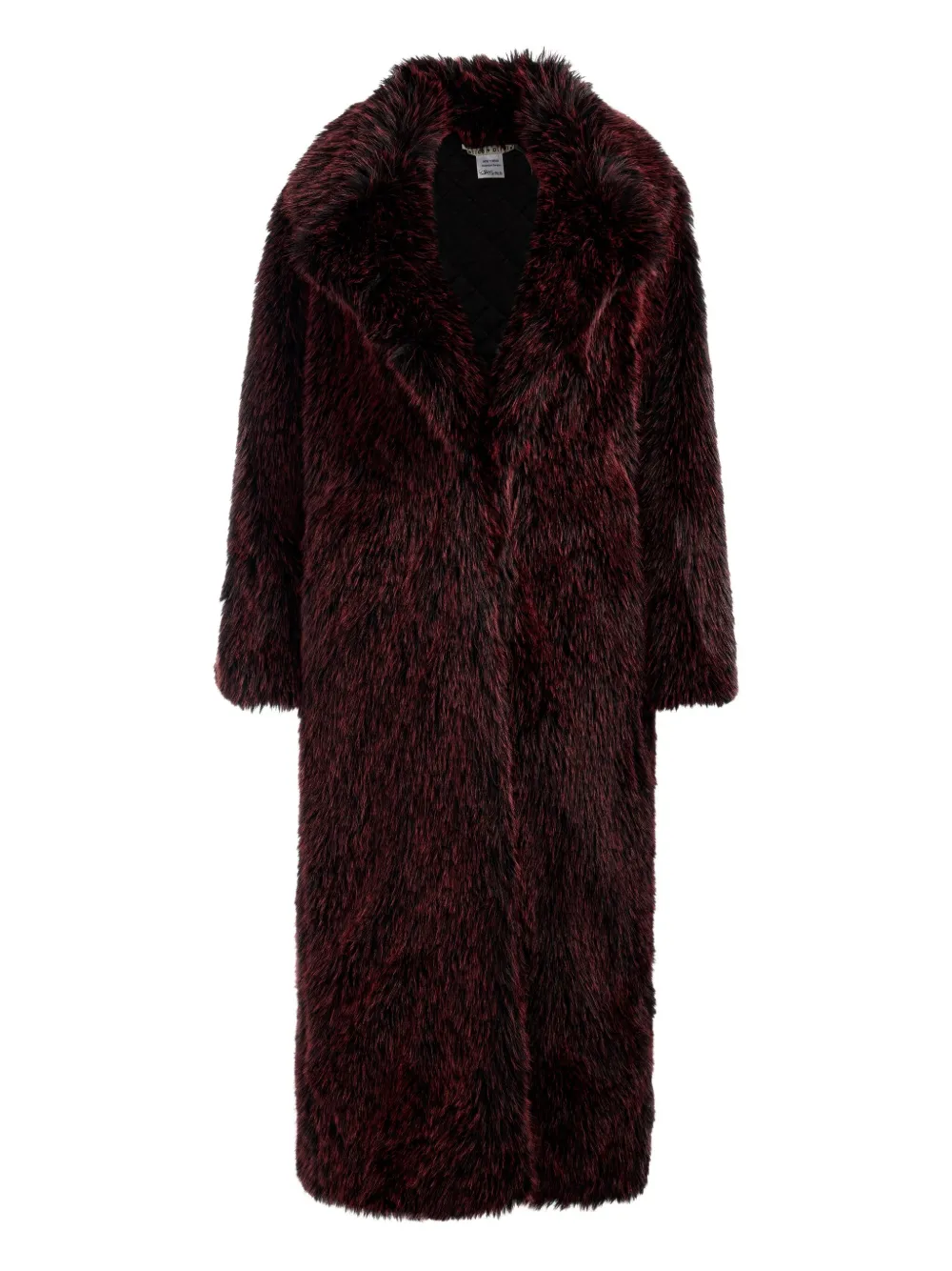 Alice And Olivia Marvin Faux-fur Coat In Burgundy
