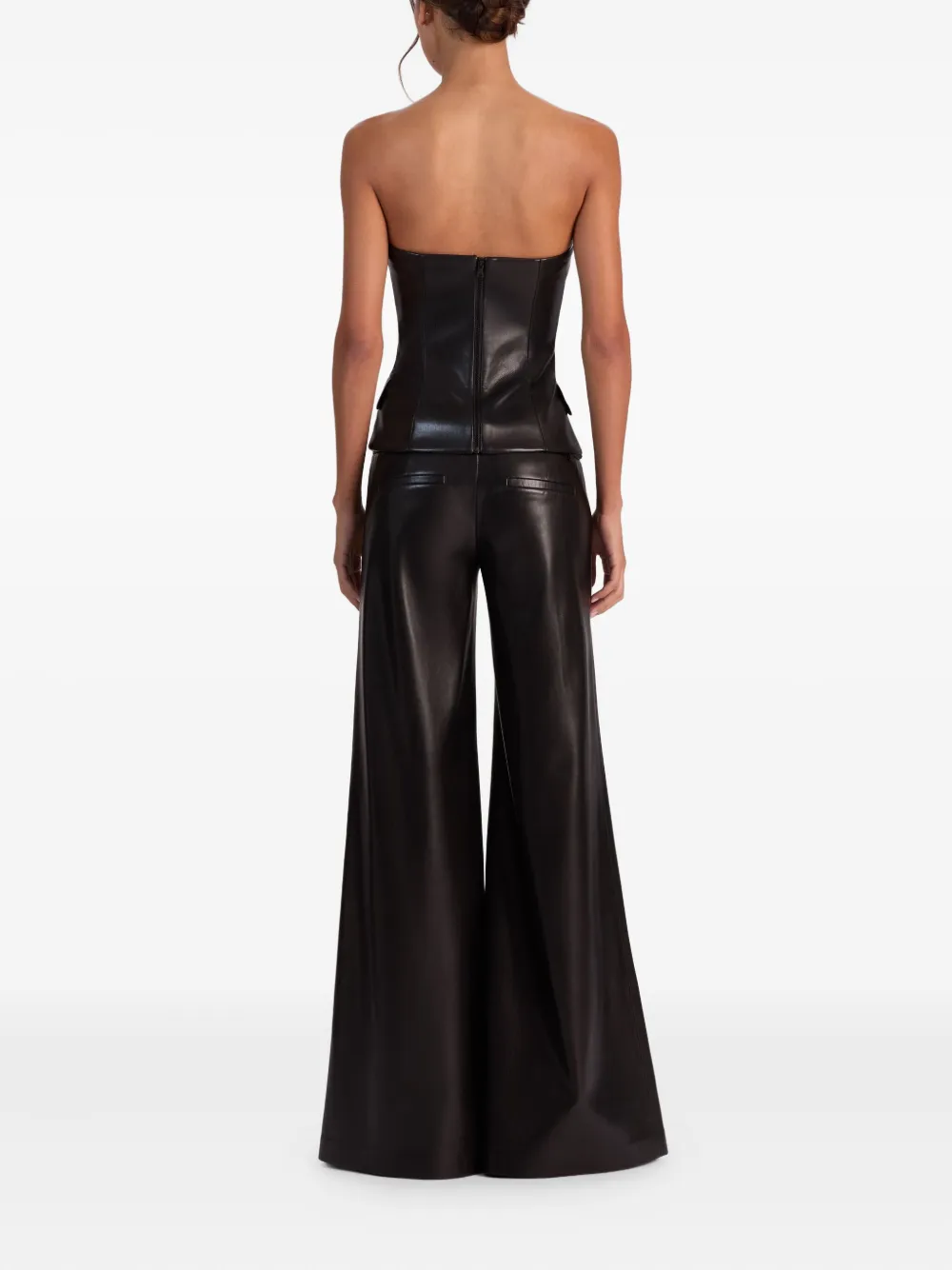 alice + olivia Strapless bustier top met knopen Zwart