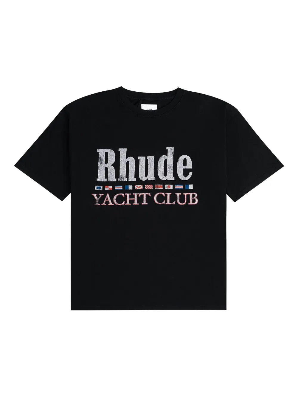 RHUDE playera con detalle de bandera | negro | Image 1