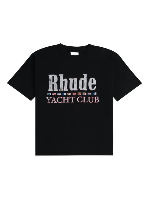 RHUDE flag-detailed T-shirt