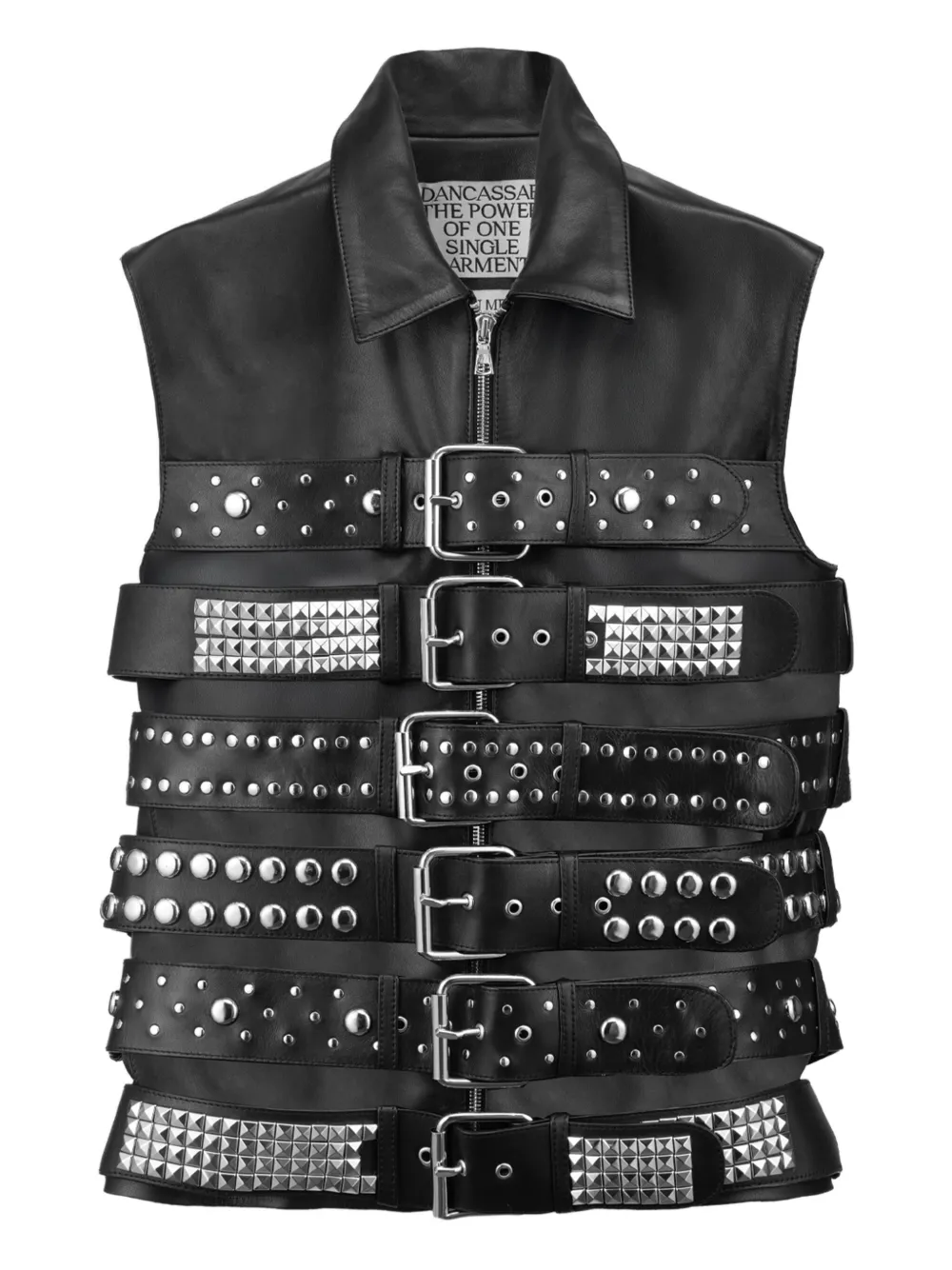 DANCASSAB chaleco con hebilla y apliques | negro | Image 1