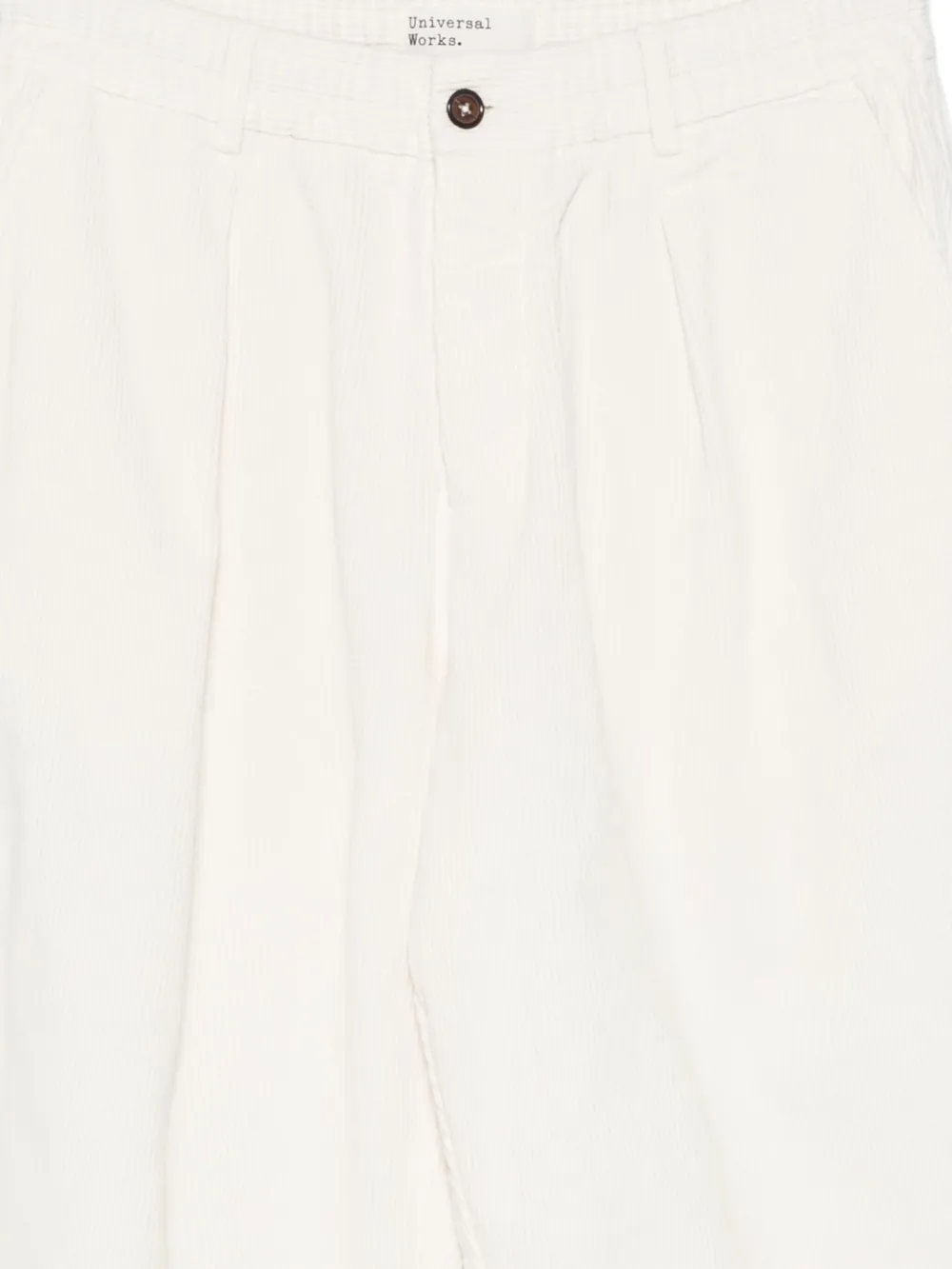 Universal Works Ribfluwelen broek Wit
