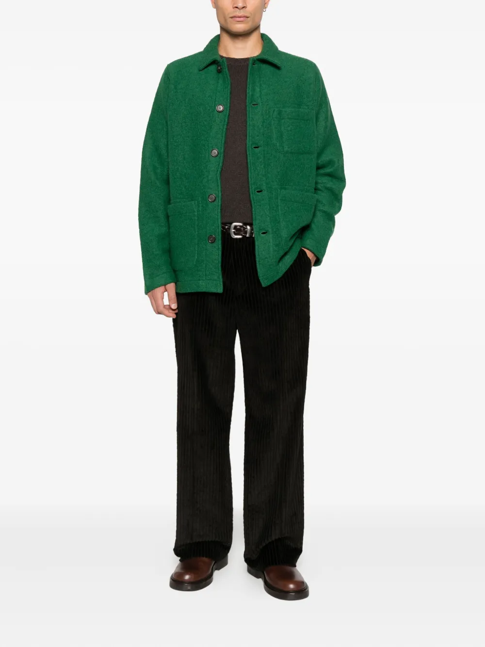 Universal Works pocket button overshirt | Shirt Jackets | Image 2