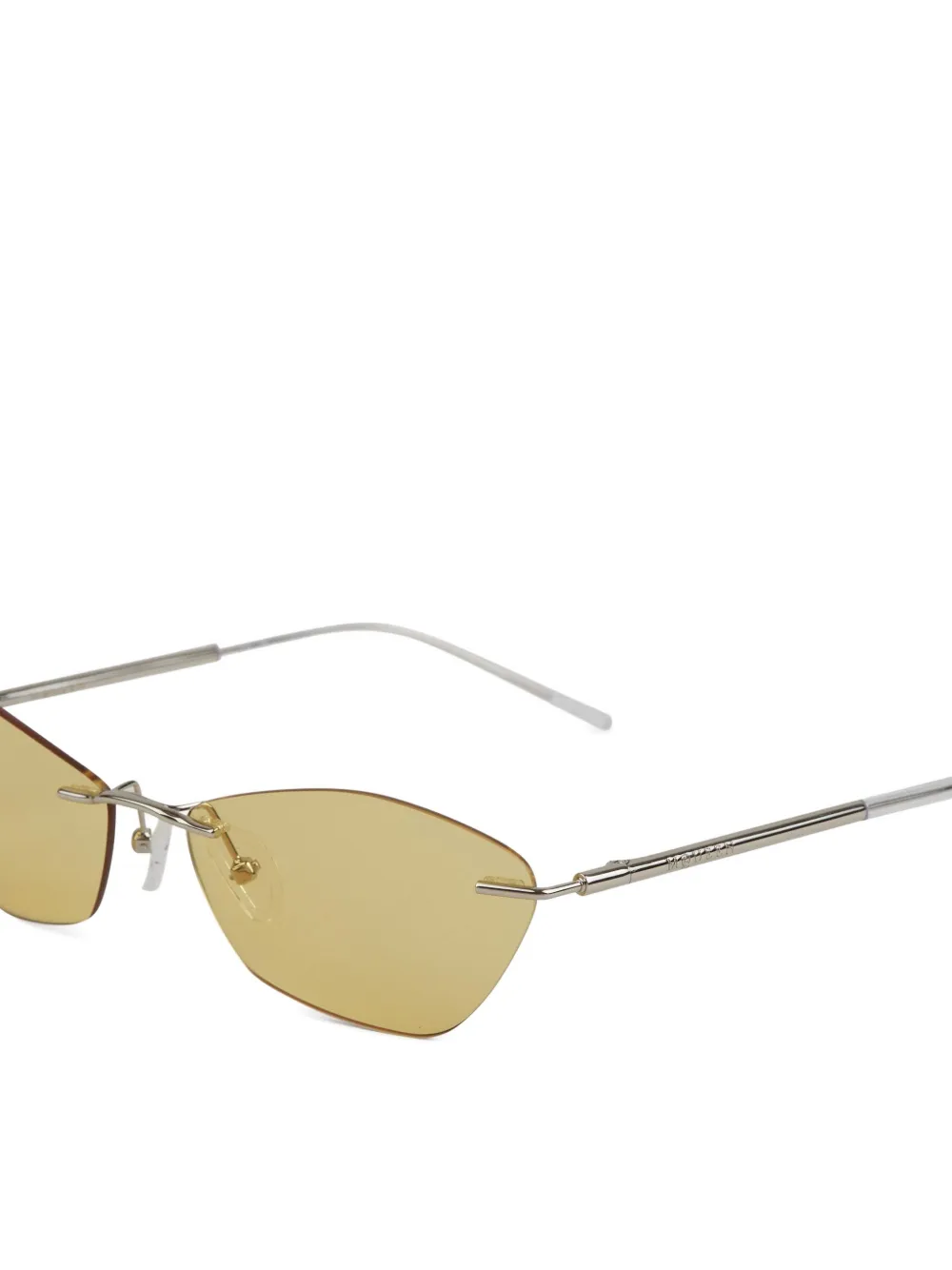 Alexander McQueen T-Bar zonnebril met geometrisch montuur Zilver