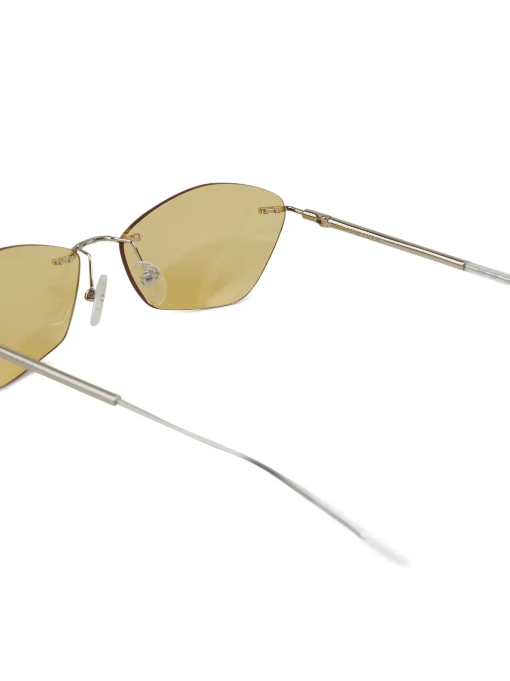 Alexander McQueen T-Bar zonnebril met geometrisch montuur Zilver