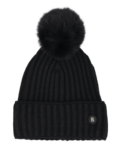 BOGNER pompom ribbed hat