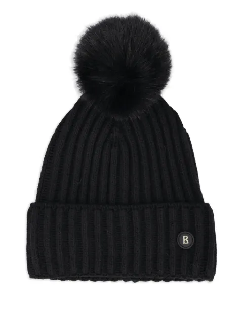 BOGNER pompom ribbed hat