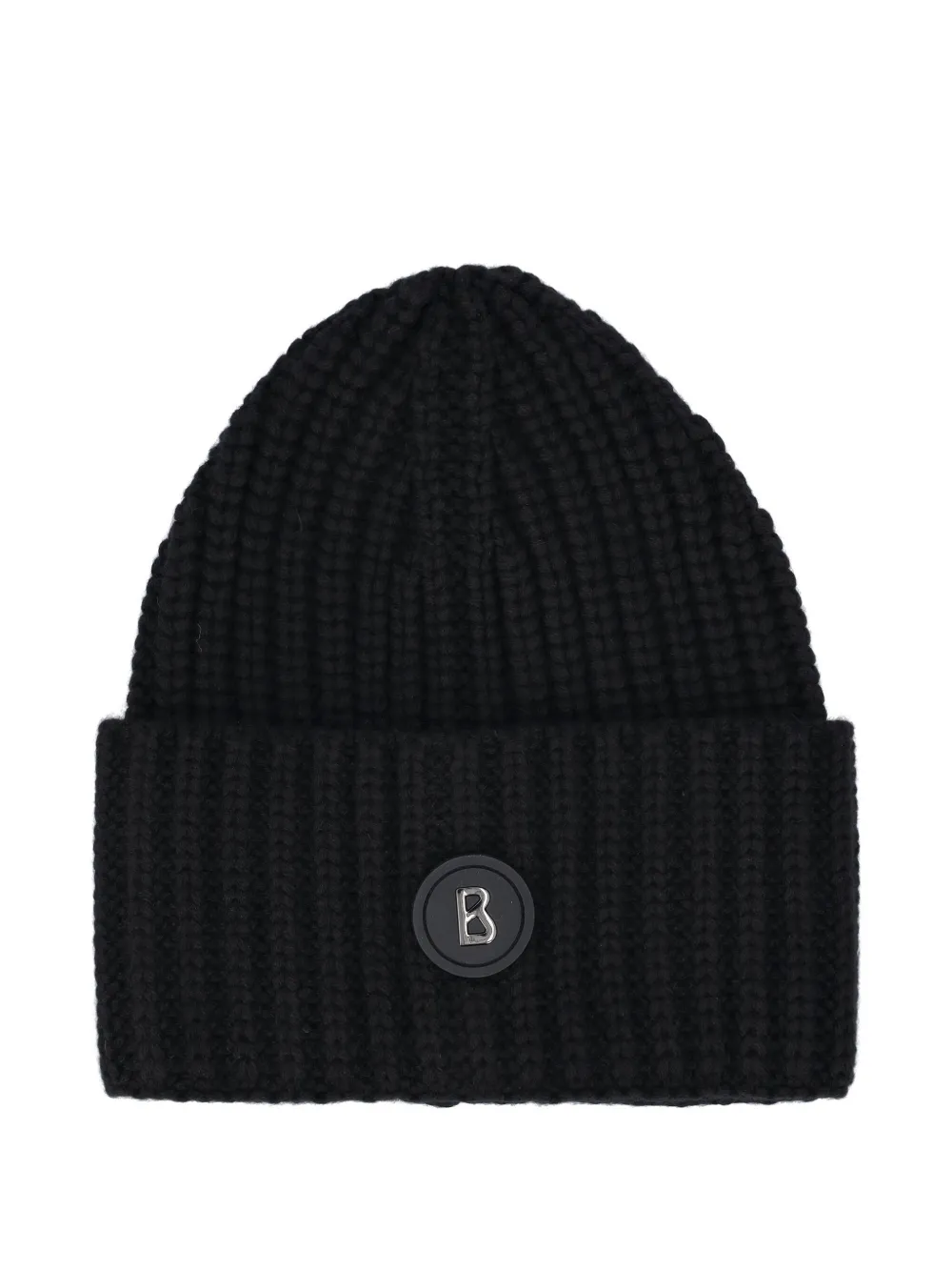 Bogner Ribbed Logo Hat In Black