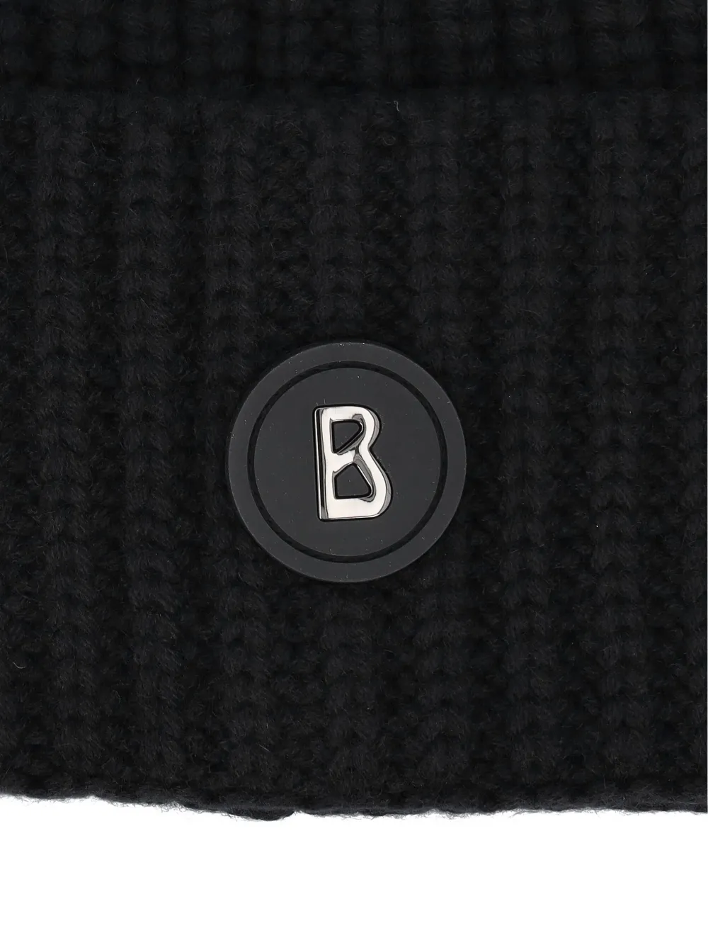 BOGNER Geribbelde hoed met logo Zwart