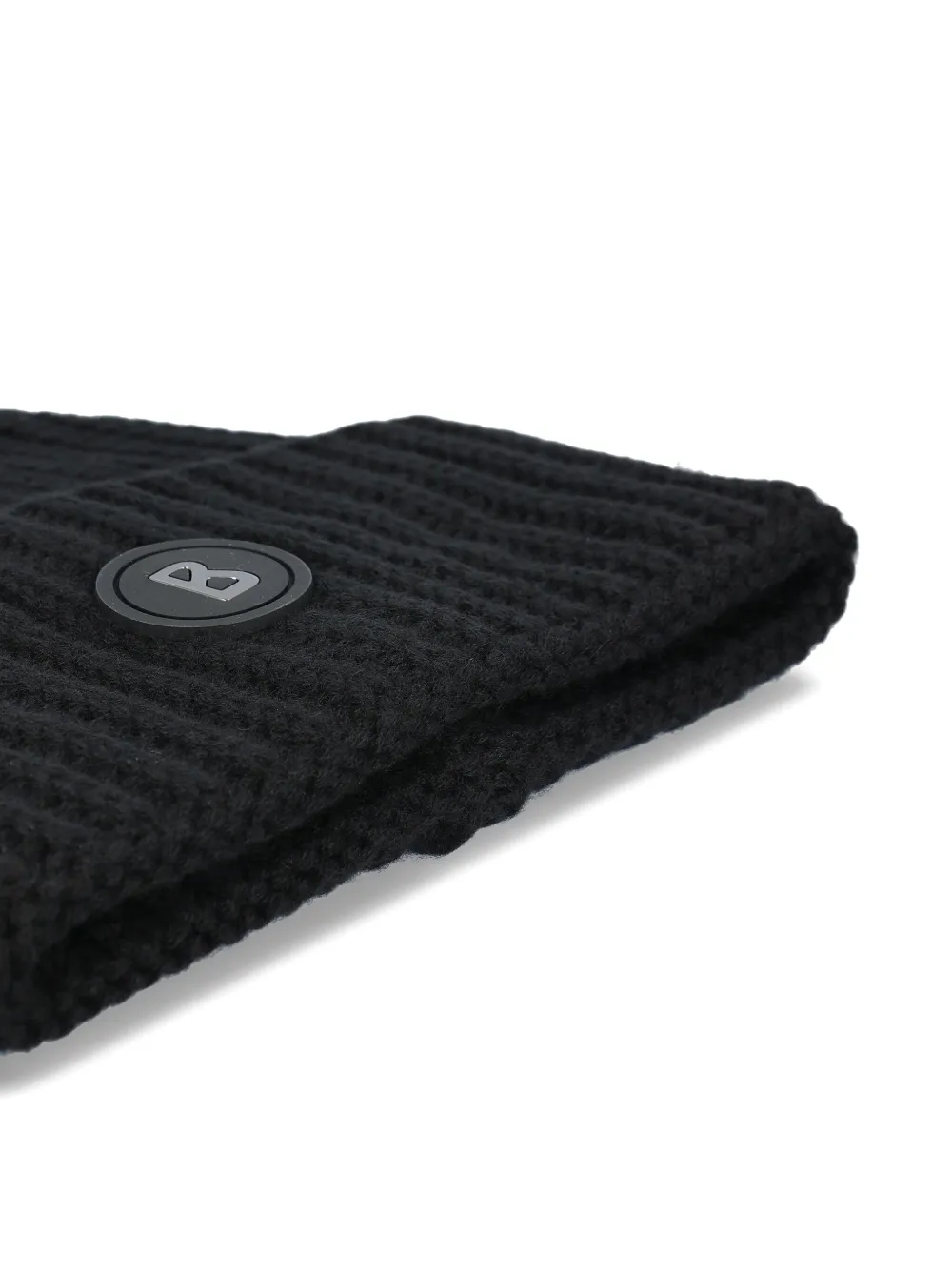 BOGNER Geribbelde hoed met logo Zwart