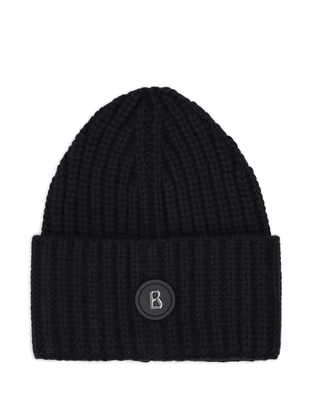 BOGNER bonnet côtelé à patch logo | noir | Image 1