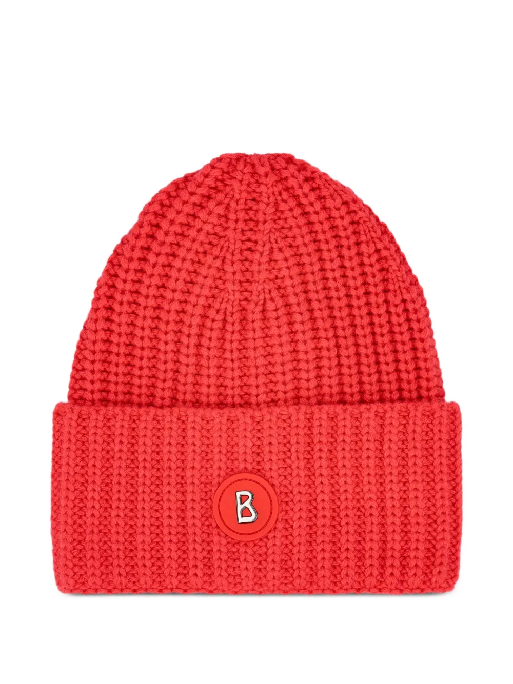 BOGNER ribbed logo-patch hat | Red | Image 1