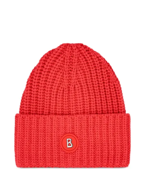 BOGNER gorro de canalé con parche del logo