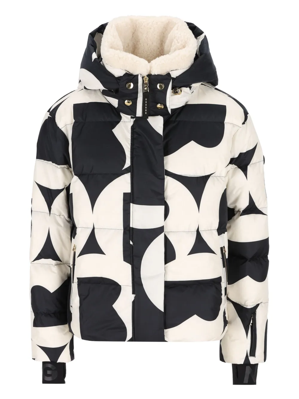 BOGNER veste en sherpa à capuche | noir | Image 1