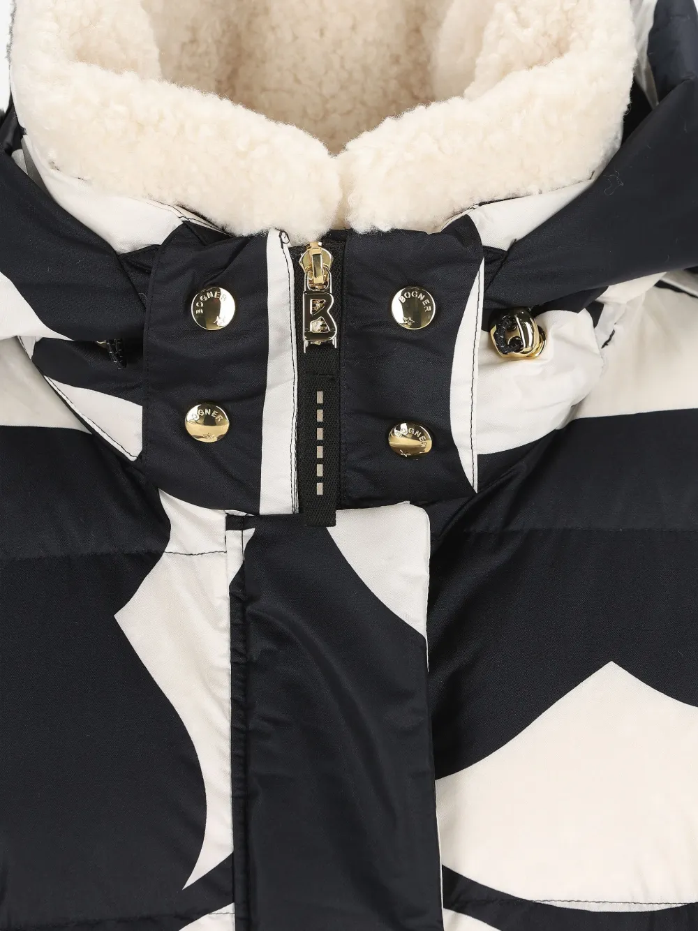 Bogner Sherpa Hooded Jacket In Black