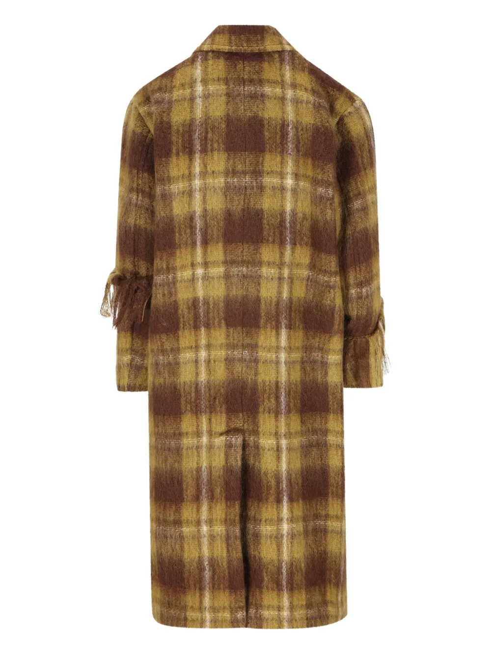 Loewe Plaid Oversized Alpaca-wool Coat In Brown
