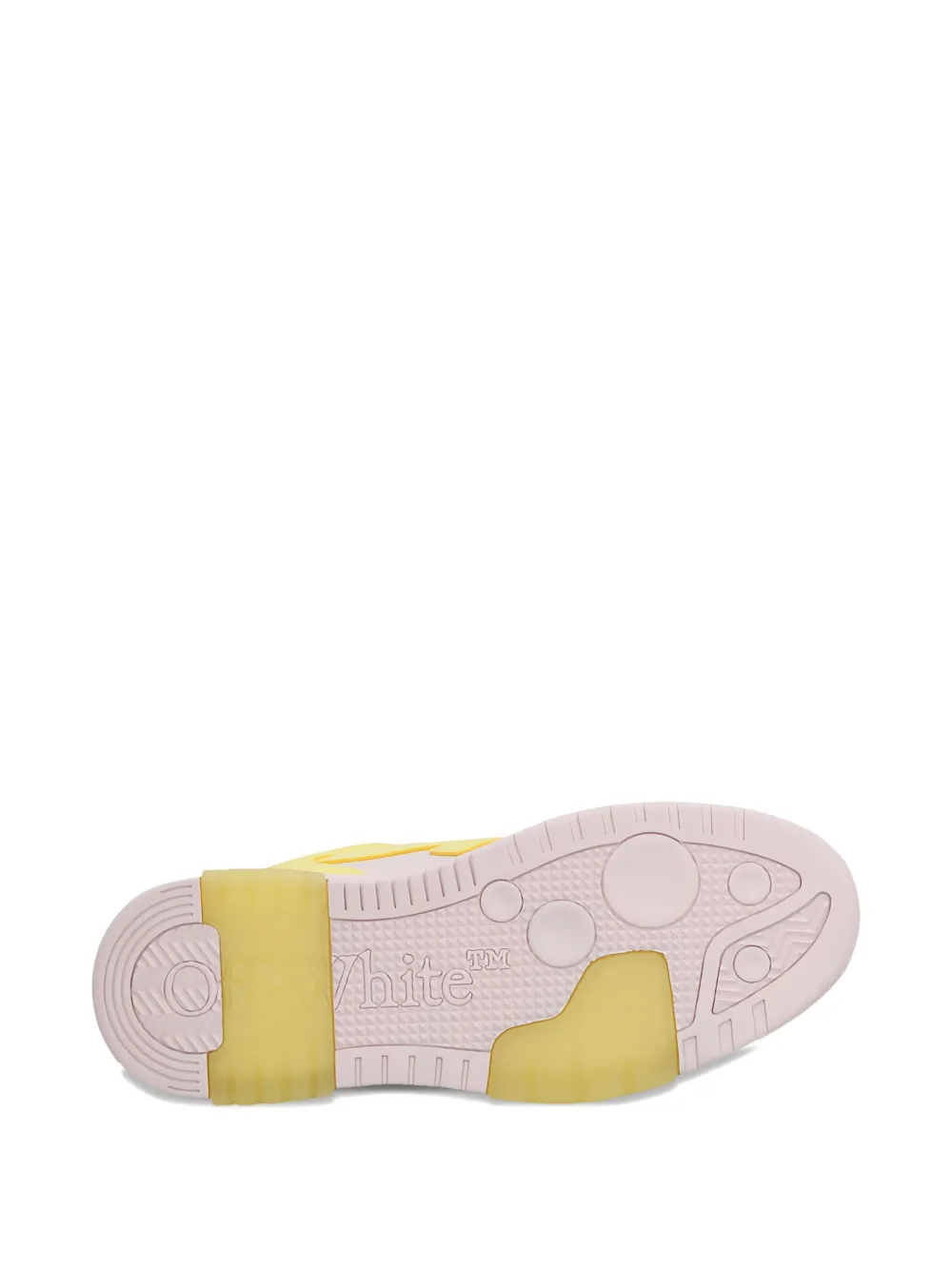 Off-White Out Of Office sneakers met pijlapplicatie Geel