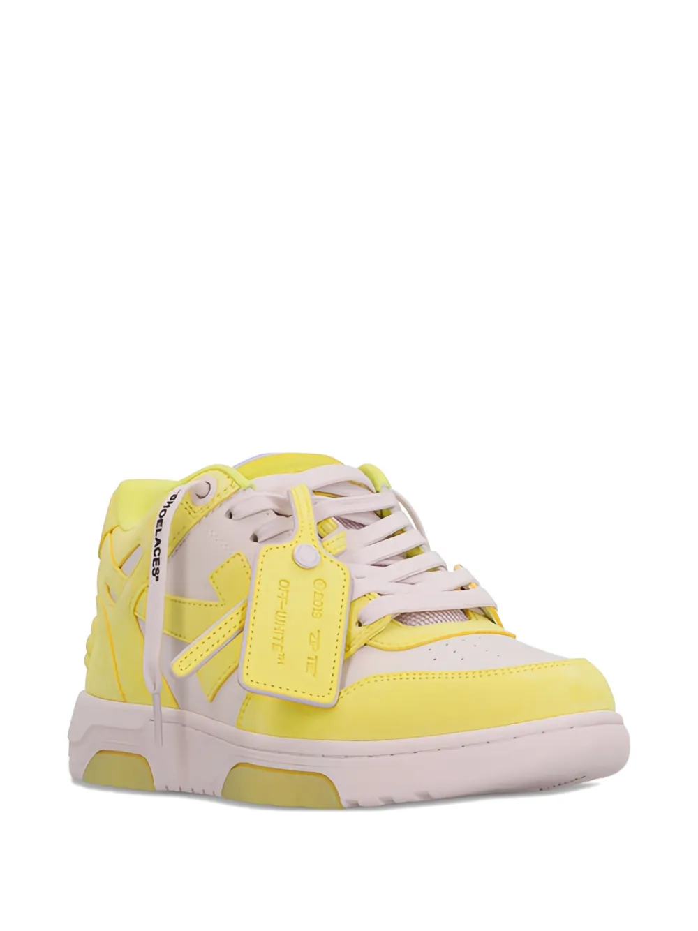 Off-White Out Of Office sneakers met pijlapplicatie Geel