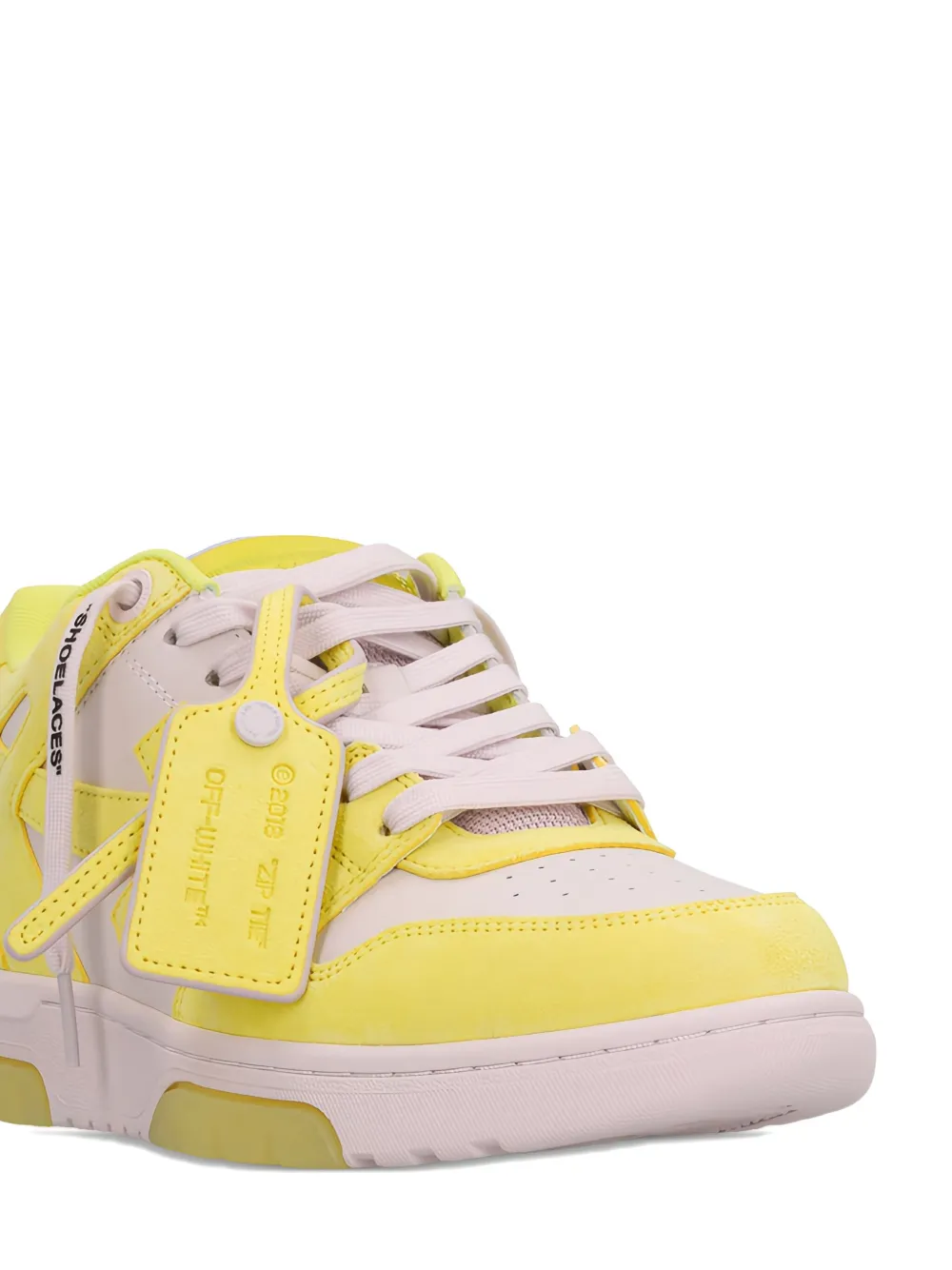 Off-White Out Of Office sneakers met pijlapplicatie Geel