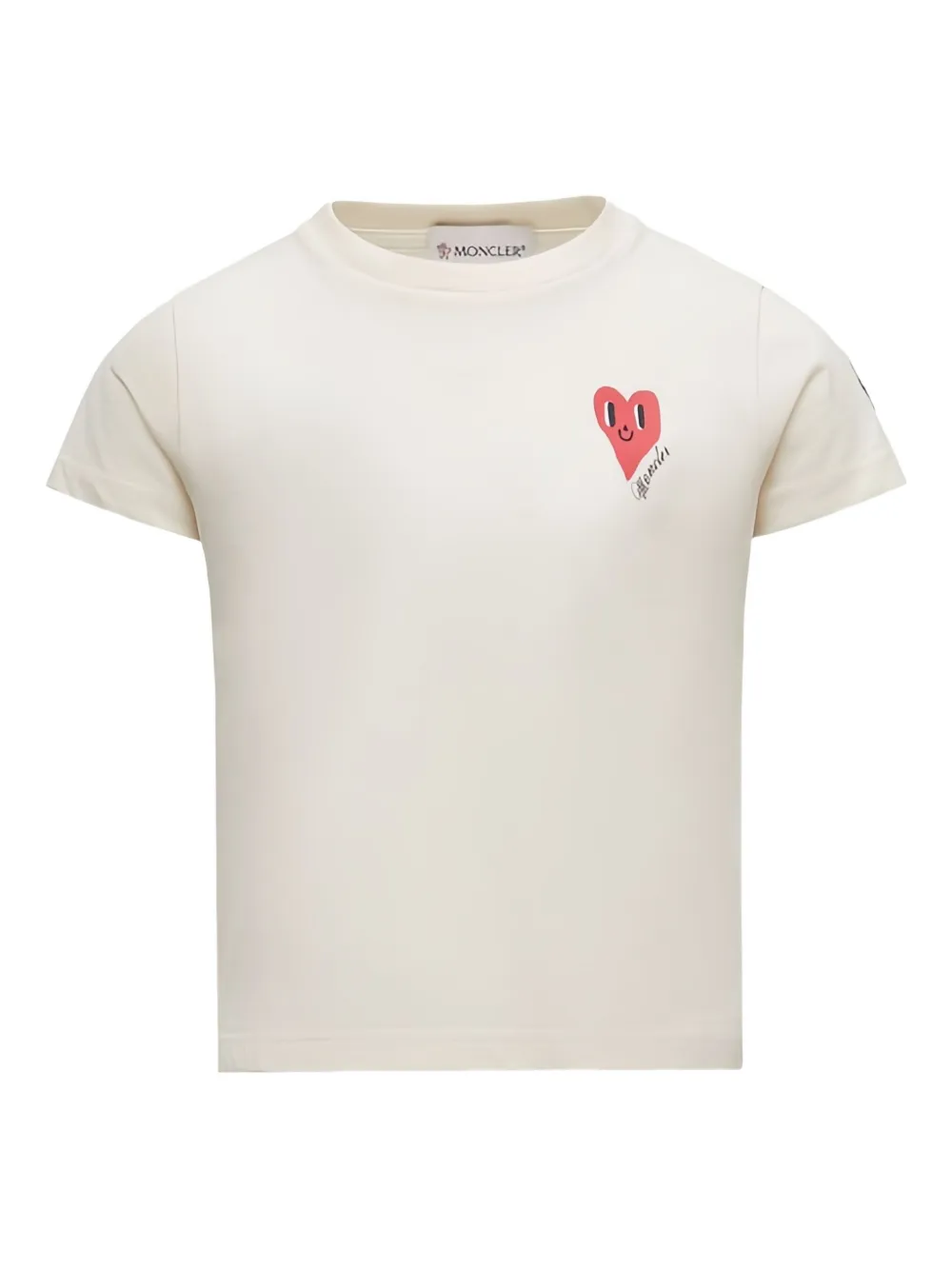 Moncler Enfant playera con motivo de corazón | neutro | Image 1