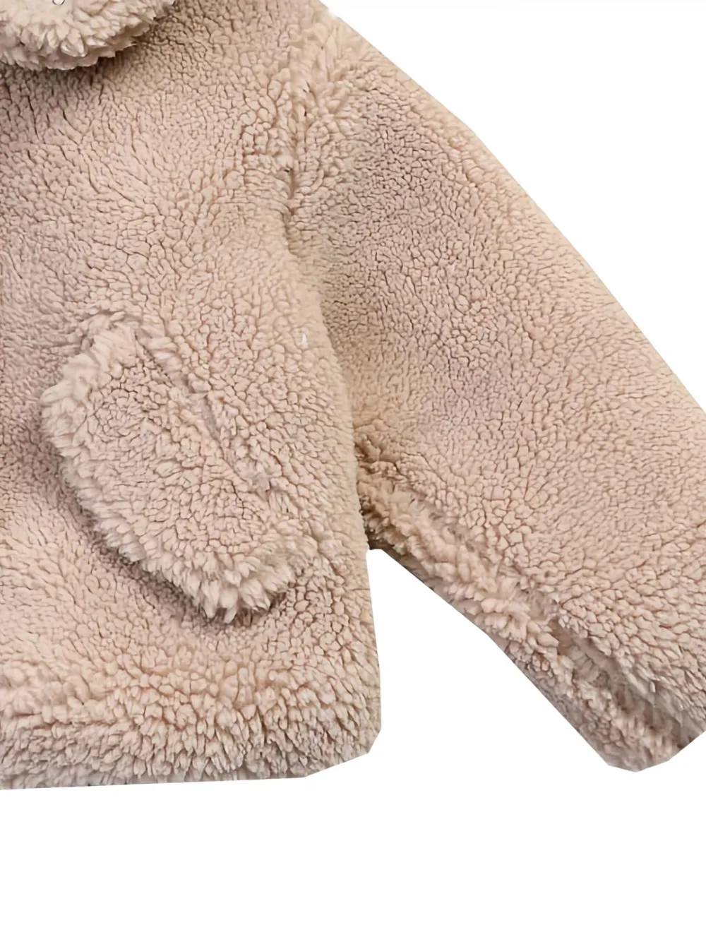 Donsje Bettie jack van imitatiebont Beige