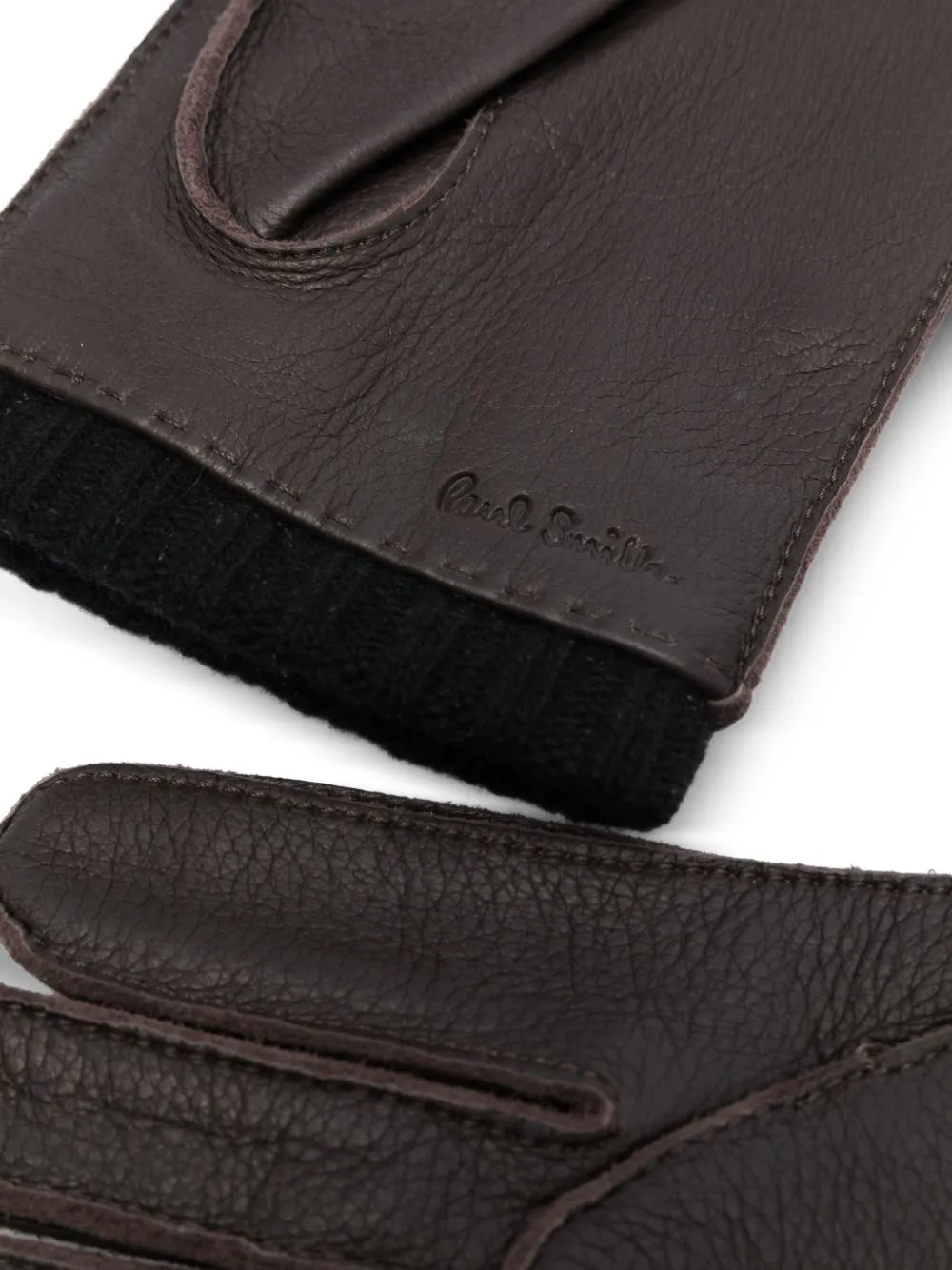 Paul Smith leather gloves Bruin