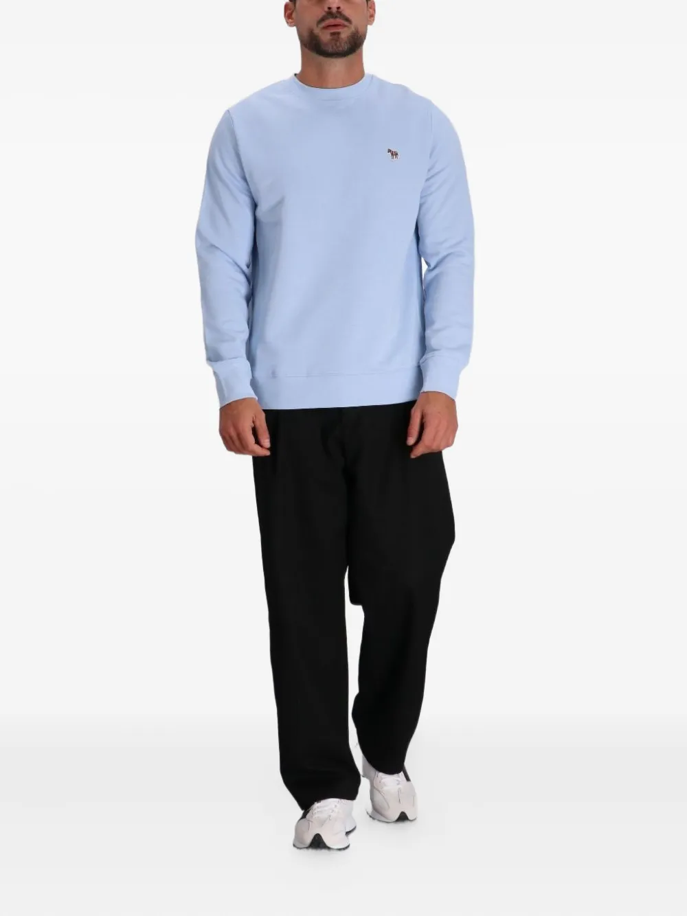 Paul Smith zebra-detail crew-neck sweatshirt - Blauw