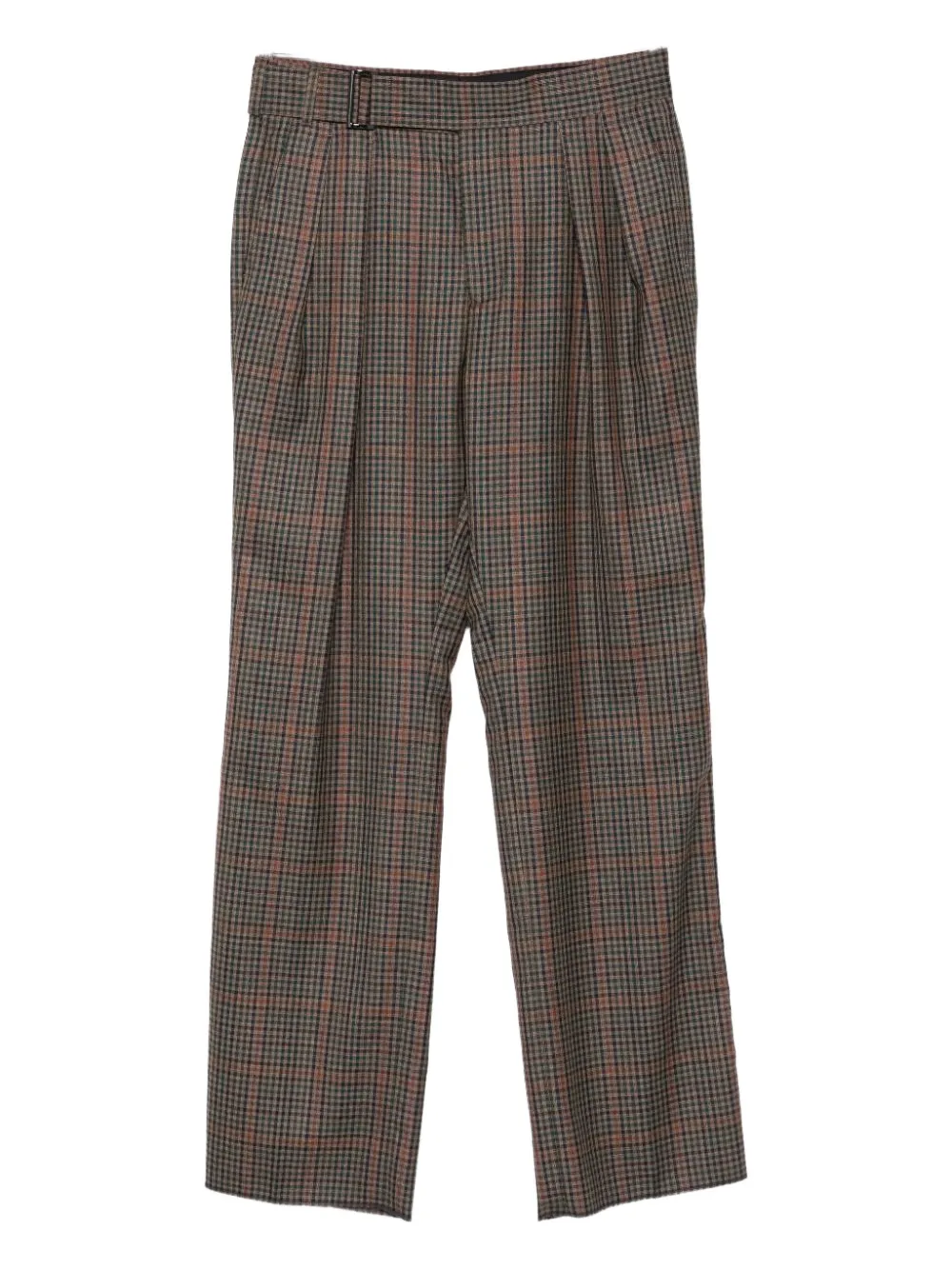 Paul Smith check pleated trousers | Brown | Image 1