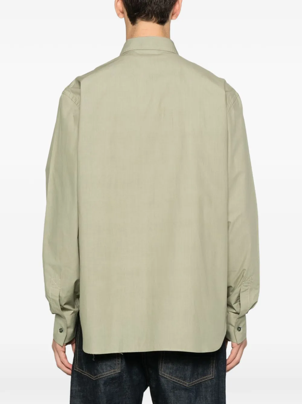 Paul Smith Topstitching Buttoned Shirt In Green