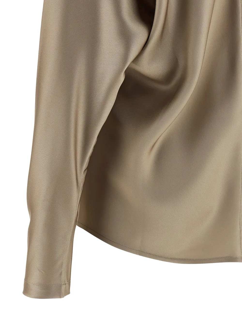 Brunello Cucinelli Vleermuisblouse met V-hals Beige