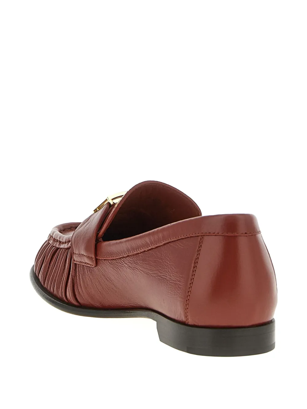 FENDI curled metal detail baguette loafers Bruin