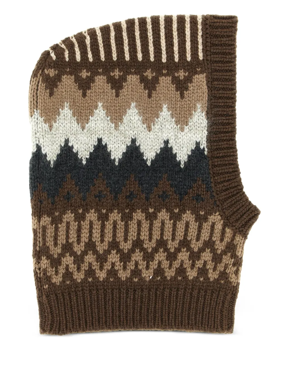 Brunello Cucinelli inlays sequin balaclava | Brown | Image 1
