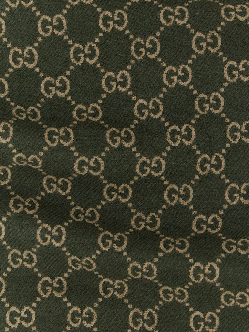 Gucci Sjaal met franje en jacquard Groen