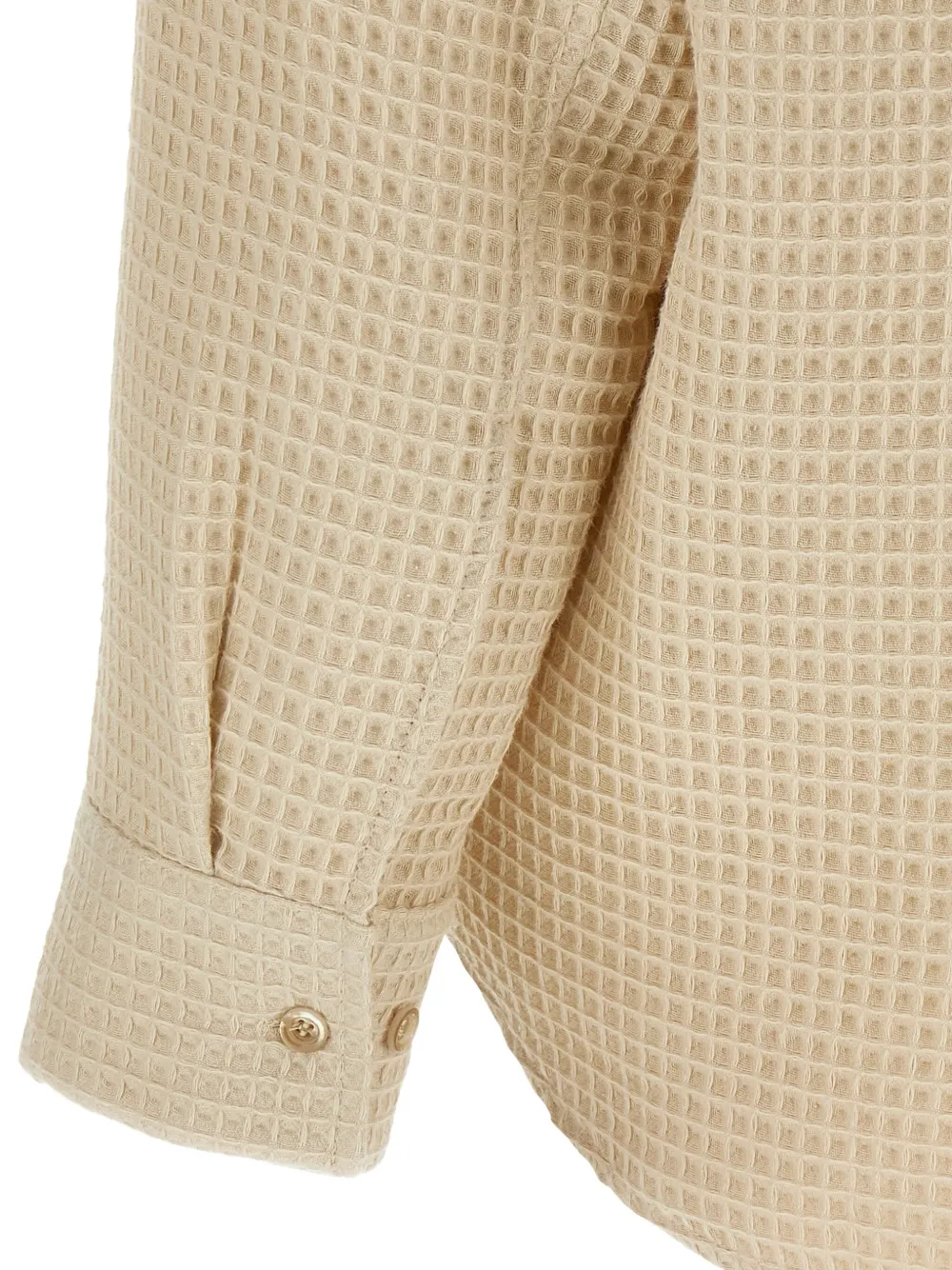  Séfr Waffle-knitted Buttoned Shirt - Neutrals 