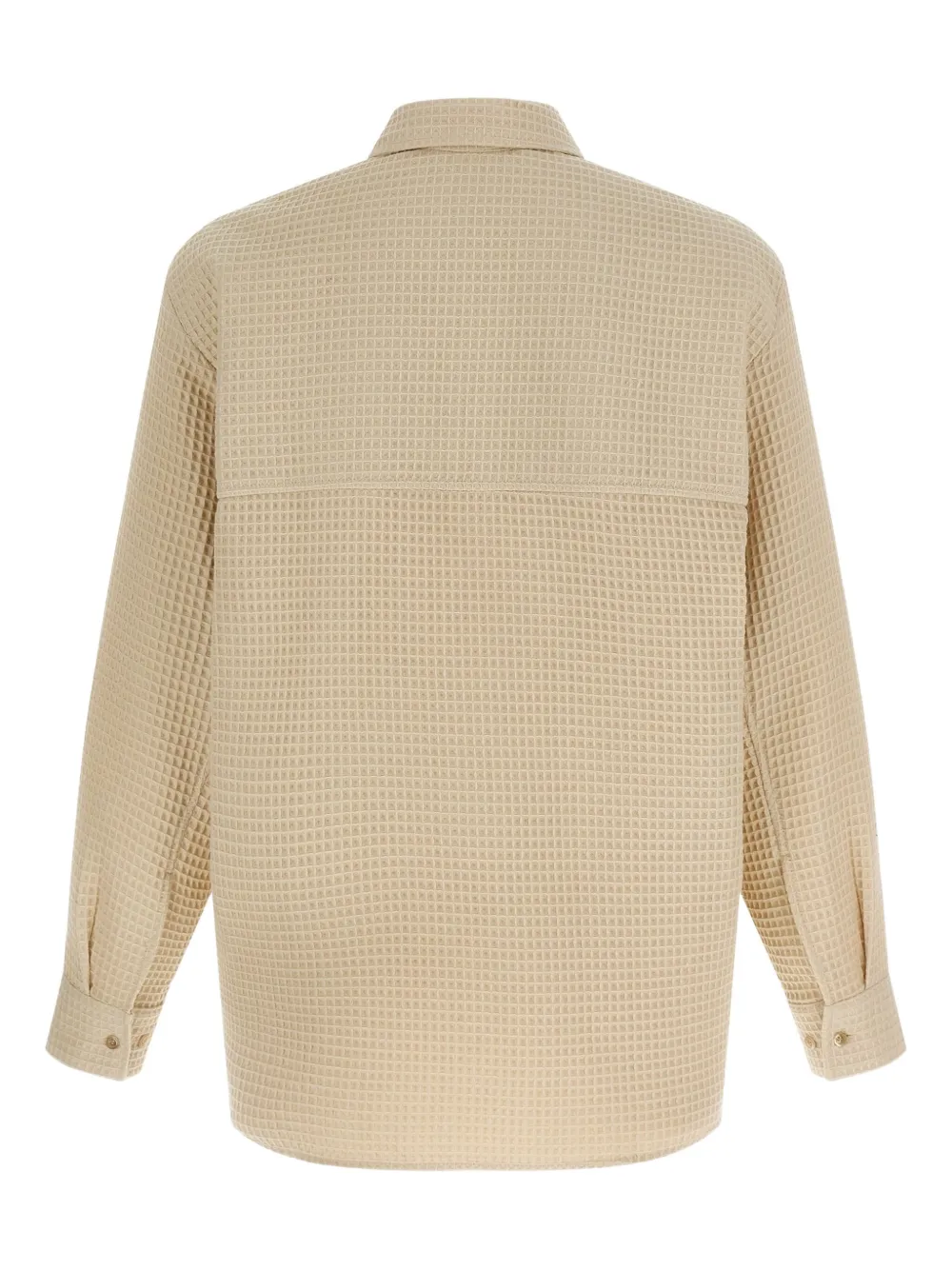 Séfr Overhemd met wafelpatroon en knopen - Beige