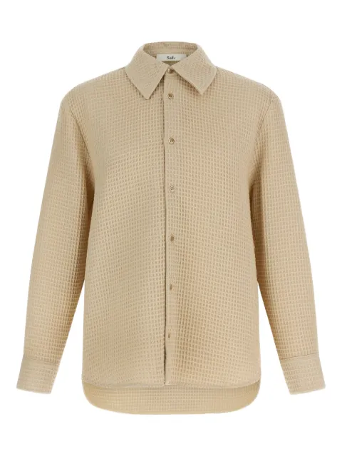 Séfr waffle-knitted buttoned shirt