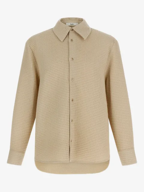 Séfr camisa de tejido gofrado