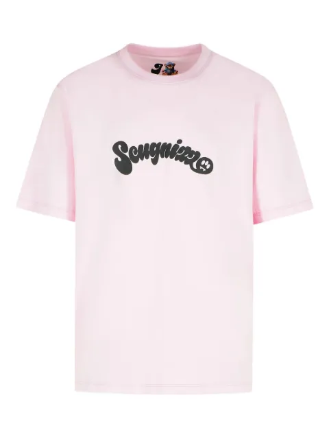 BARROW Geripptes T-Shirt mit Print