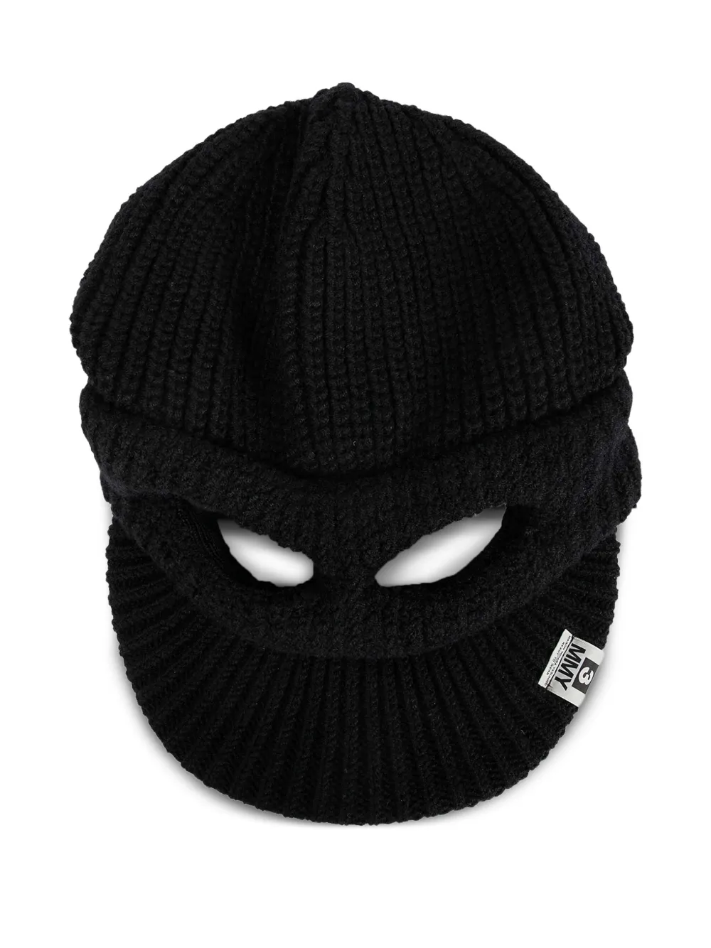 Maison MIHARA YASUHIRO visor knit cap | Black | Image 1