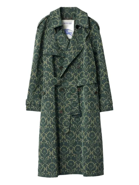 Burberry patterned belted trench coat